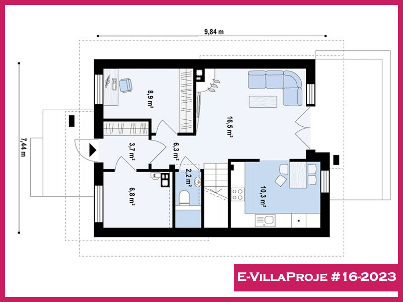 Ev Villa Proje #16 - 2023 Çelik Ev Projesi - Görsel 2