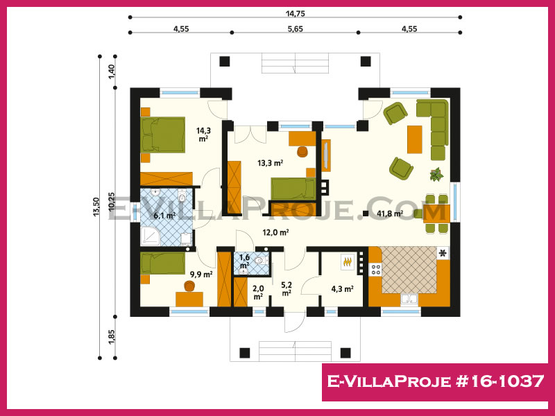 Ev Villa Proje #16 - 1037 Çelik Ev Projesi - Görsel 2