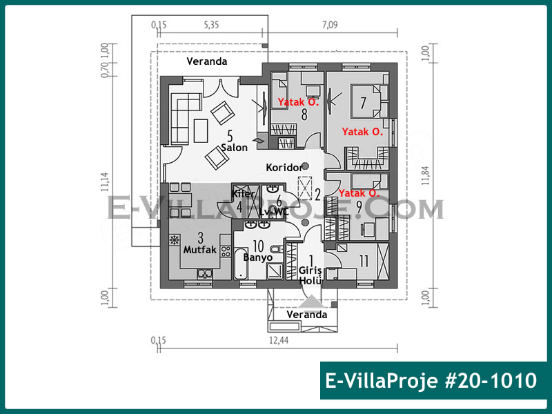 Ev Villa Proje #20 - 1010 Çelik Ev Projesi - Görsel 2