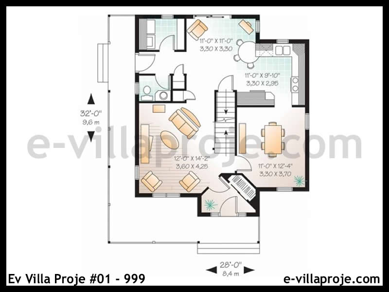 Ev Villa Proje #01 - 999 Çelik Ev Projesi - Görsel 2