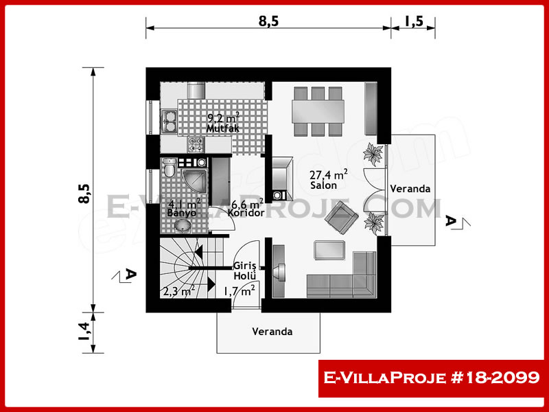 Ev Villa Proje #18 - 2099 Çelik Ev Projesi - Görsel 2