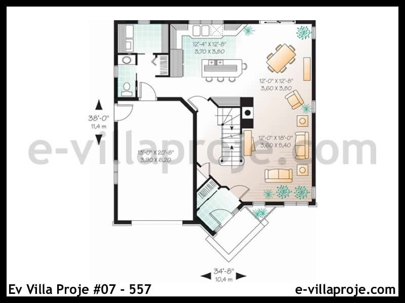 Ev Villa Proje #07 - 557 Çelik Ev Projesi - Görsel 2