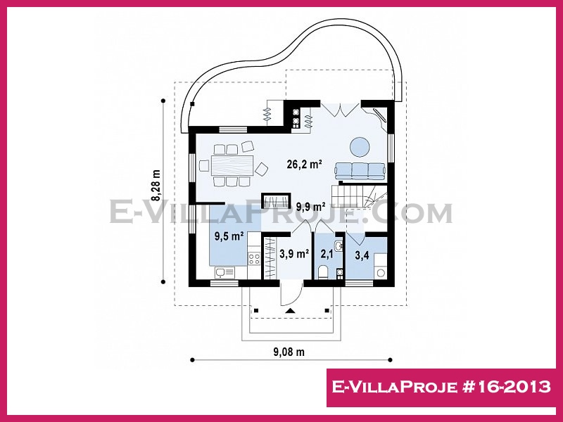 Ev Villa Proje #16 - 2013 Çelik Ev Projesi - Görsel 2