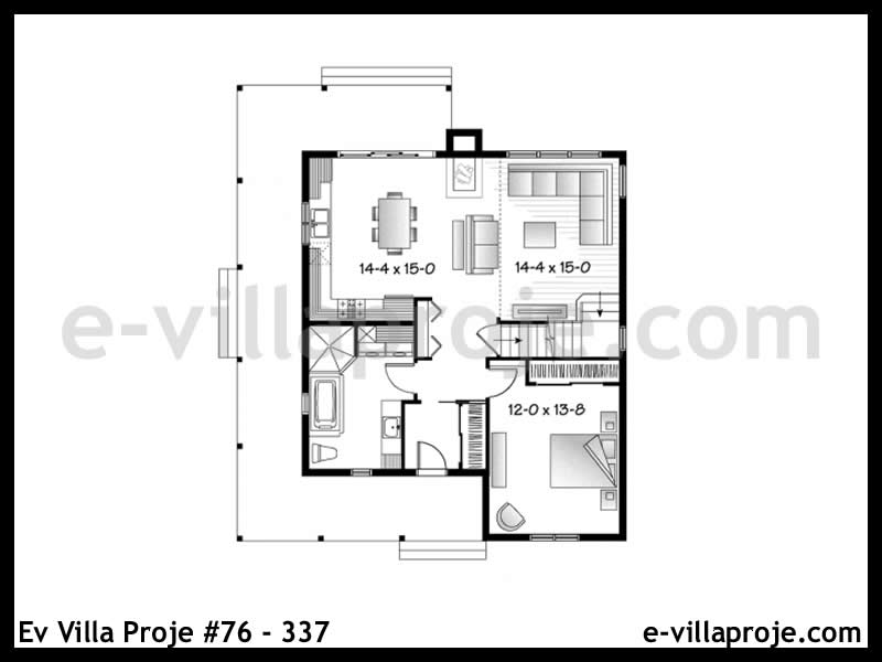 Ev Villa Proje #76 - 337 Çelik Ev Projesi - Görsel 2