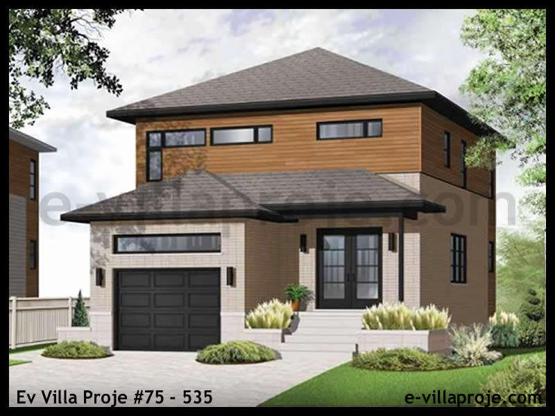 Ev Villa Proje #75 - 535 Çelik Villa Projesi 3D Mimari Tasarımı