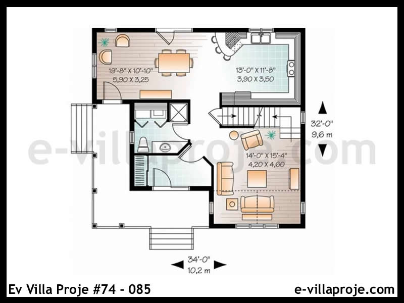 Ev Villa Proje #74 - 085 Çelik Ev Projesi - Görsel 2