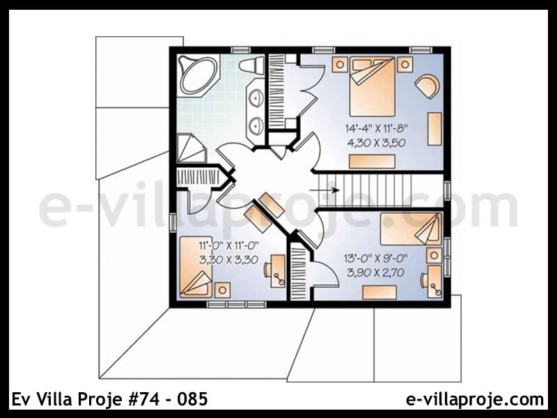 Ev Villa Proje #74 - 085 Çelik Ev Projesi - Görsel 3