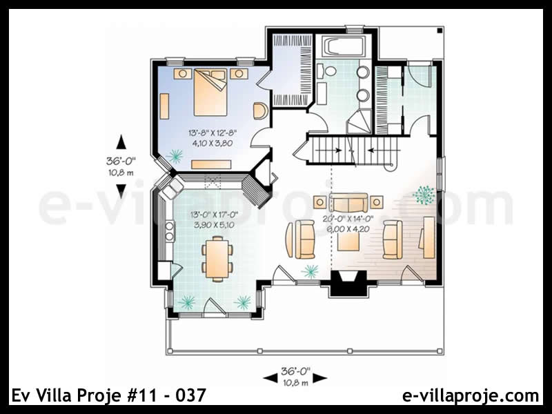 Ev Villa Proje #11 - 037 Çelik Ev Projesi - Görsel 2