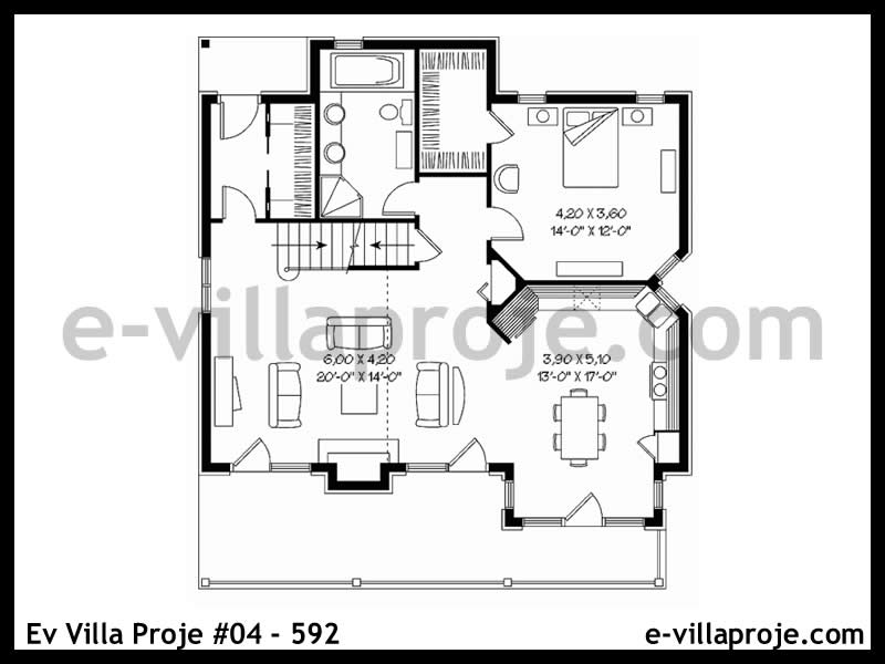 Ev Villa Proje #04 - 592 Çelik Ev Projesi - Görsel 2