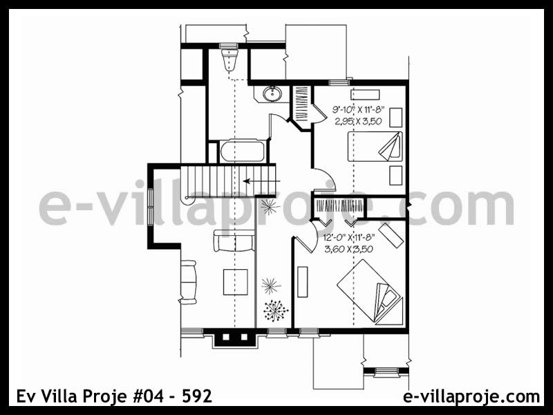 Ev Villa Proje #04 - 592 Çelik Ev Projesi - Görsel 3
