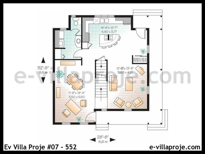 Ev Villa Proje #07 - 552 Çelik Ev Projesi - Görsel 2