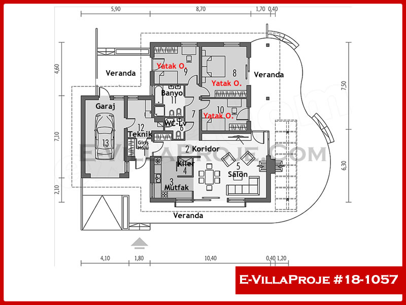 Ev Villa Proje #18 - 1057 Çelik Ev Projesi - Görsel 2