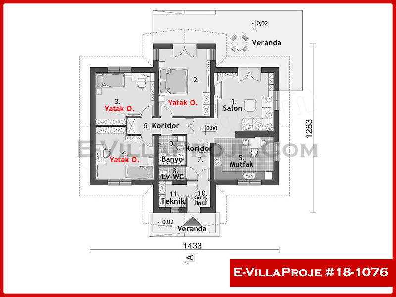 Ev Villa Proje #18 - 1076 Çelik Ev Projesi - Görsel 2