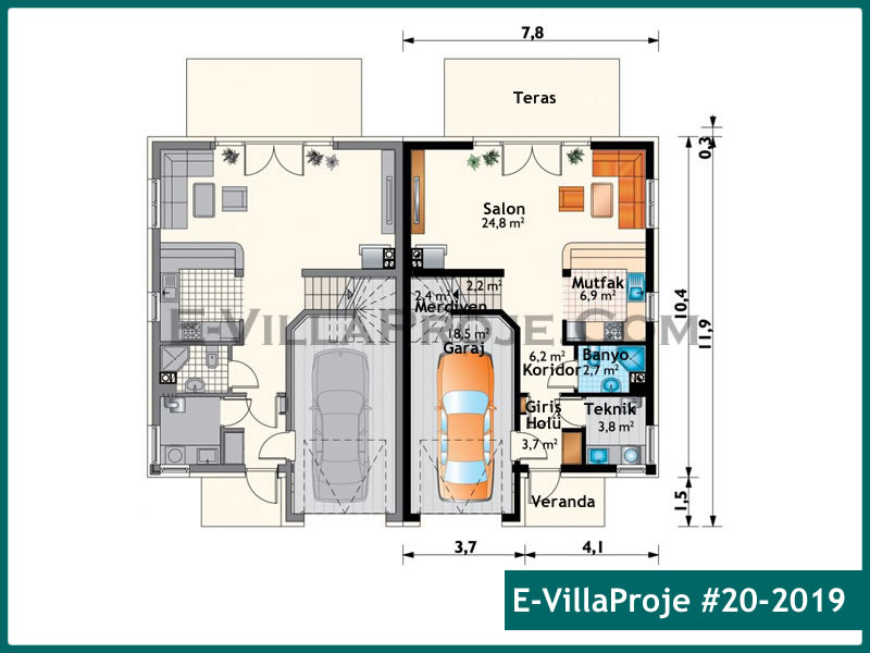 Ev Villa Proje #20 - 2019 Çelik Ev Projesi - Görsel 2