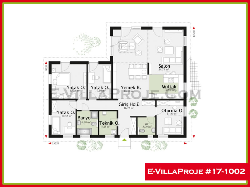 Ev Villa Proje #17 - 1002 Çelik Ev Projesi - Görsel 2