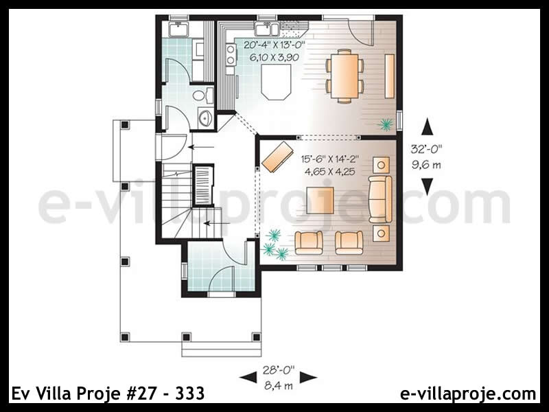 Ev Villa Proje #27 - 308 Çelik Ev Projesi - Görsel 2