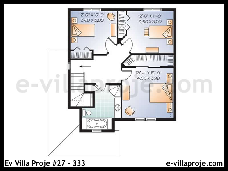 Ev Villa Proje #27 - 308 Çelik Ev Projesi - Görsel 3