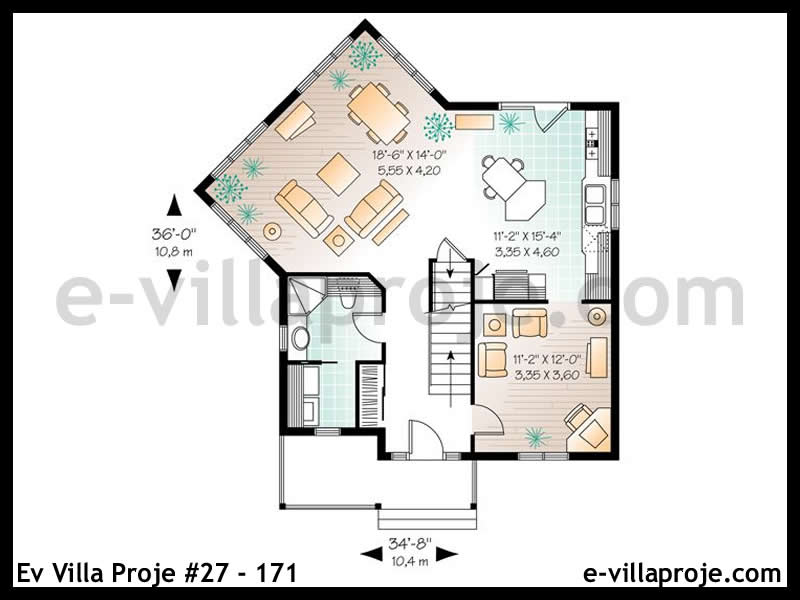 Ev Villa Proje #27 - 171 Çelik Ev Projesi - Görsel 2