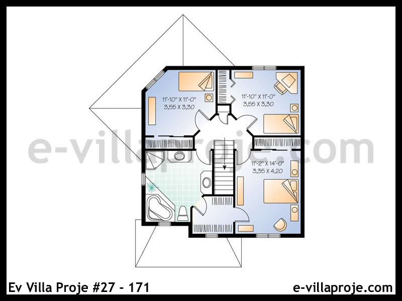 Ev Villa Proje #27 - 171 Çelik Ev Projesi - Görsel 3