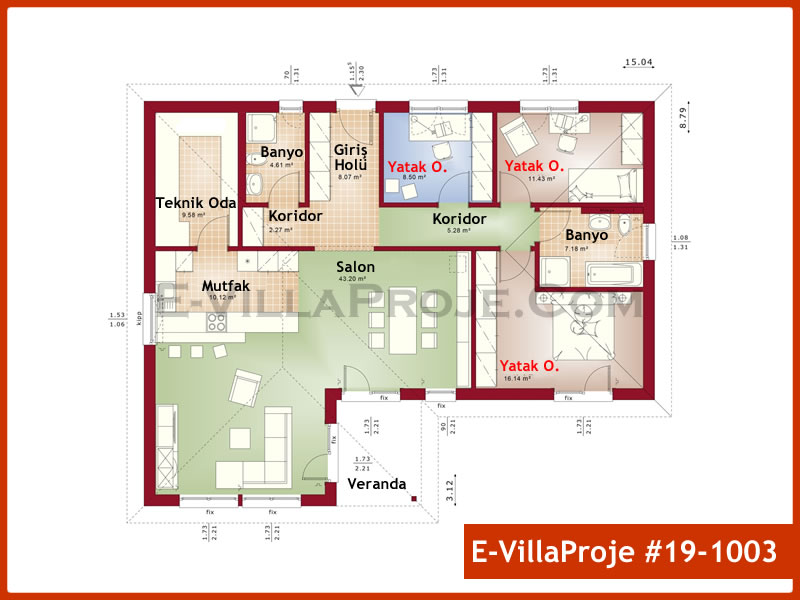 Ev Villa Proje #19 - 1003 Çelik Ev Projesi - Görsel 2