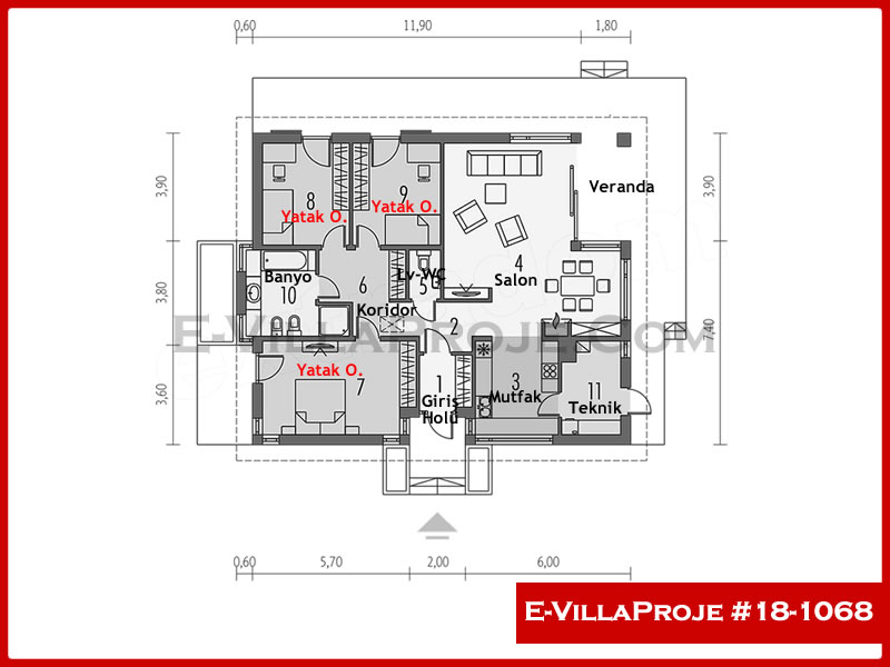 Ev Villa Proje #18 - 1068 Çelik Ev Projesi - Görsel 2