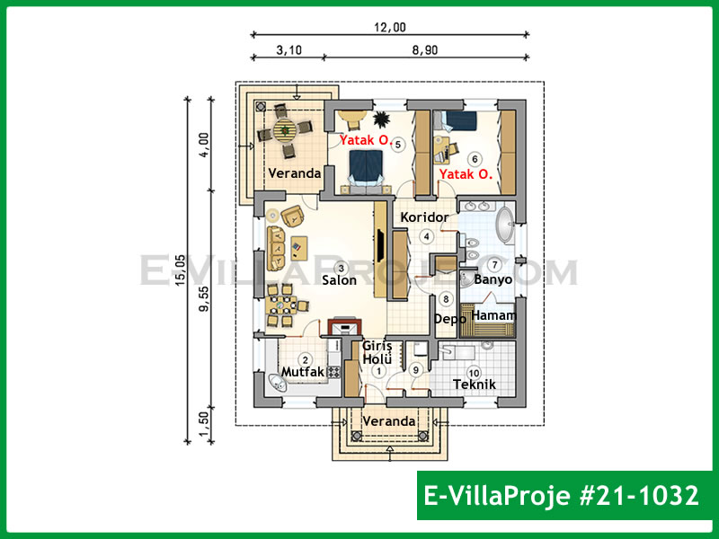 Ev Villa Proje #21 - 1032 Çelik Ev Projesi - Görsel 2