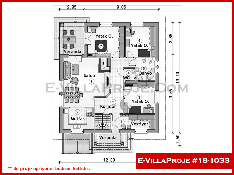 Ev Villa Proje #18 - 1033 Çelik Ev Projesi - Görsel 2