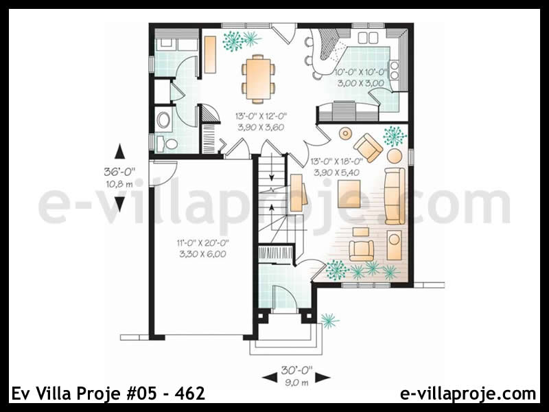 Ev Villa Proje #05 - 462 Çelik Ev Projesi - Görsel 2