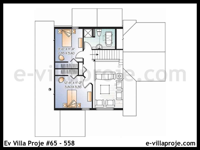 Ev Villa Proje #65 - 558 Çelik Ev Projesi - Görsel 3