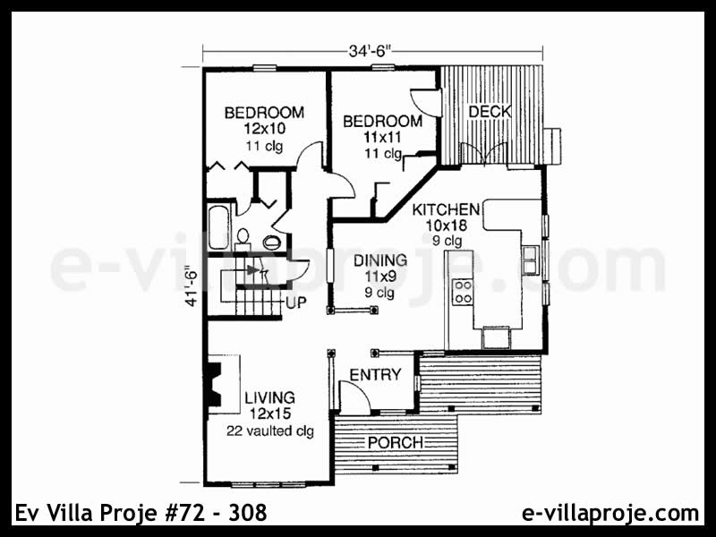 Ev Villa Proje #72 - 308 Çelik Ev Projesi - Görsel 2