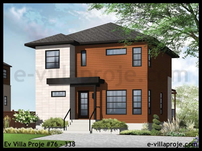 Ev Villa Proje #76 - 338 Çelik Villa Projesi 3D Mimari Tasarımı