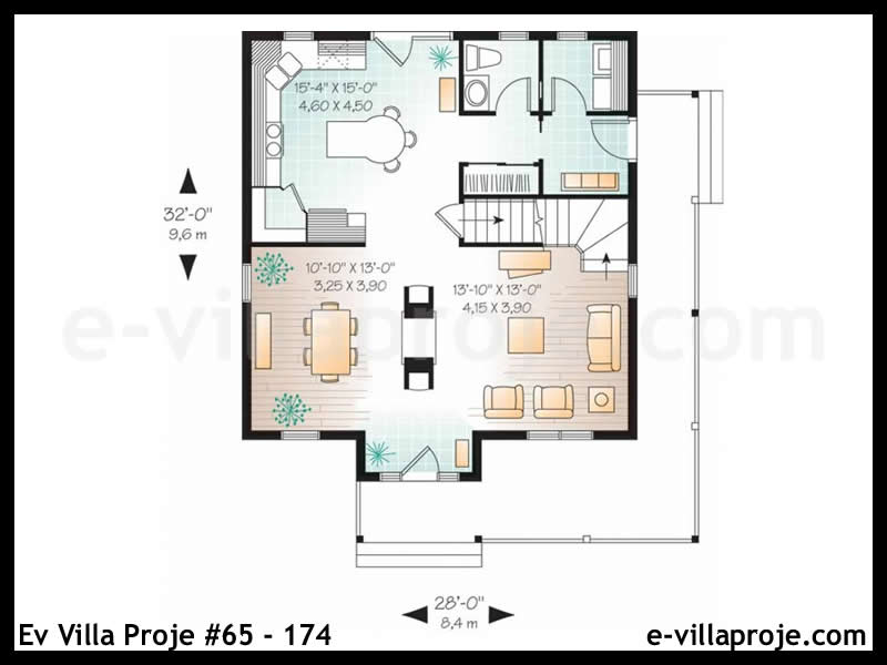 Ev Villa Proje #65 - 174 Çelik Ev Projesi - Görsel 2