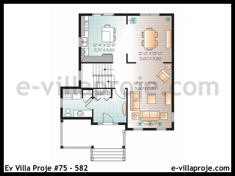 Ev Villa Proje #75 - 582 Çelik Ev Projesi - Görsel 2