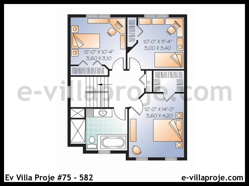Ev Villa Proje #75 - 582 Çelik Ev Projesi - Görsel 3