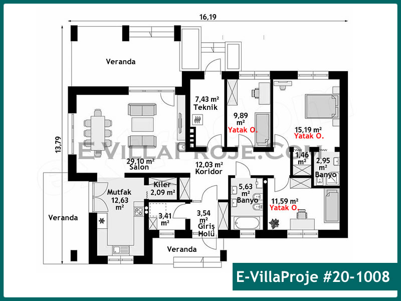 Ev Villa Proje #20 - 1008 Çelik Ev Projesi - Görsel 2