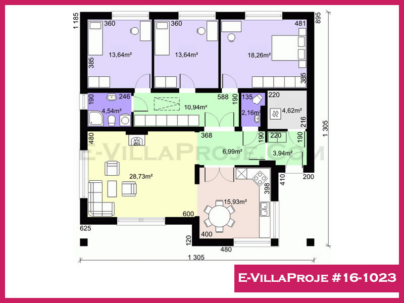 Ev Villa Proje #16 - 1023 Çelik Ev Projesi - Görsel 2