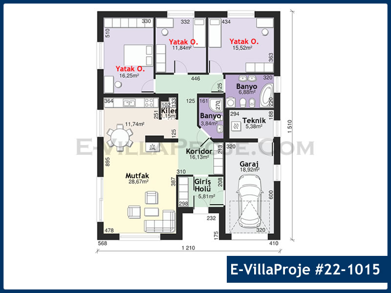 Ev Villa Proje #22 - 1015 Çelik Ev Projesi - Görsel 2