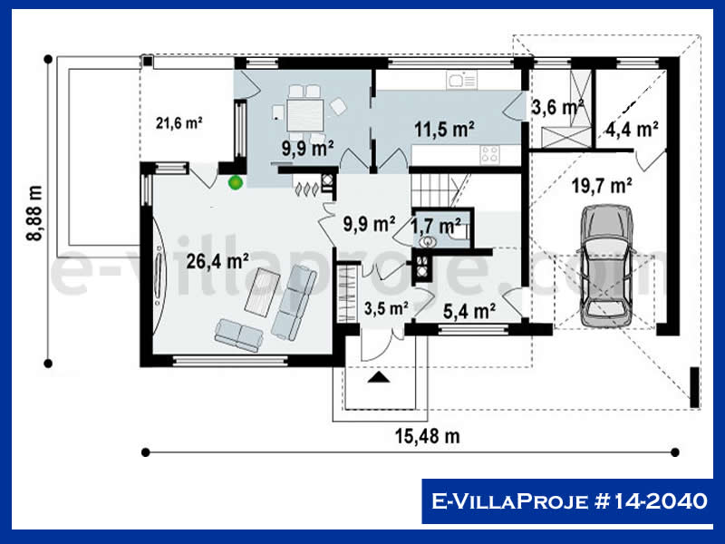 Ev Villa Proje #14 - 2040 Çelik Ev Projesi - Görsel 2