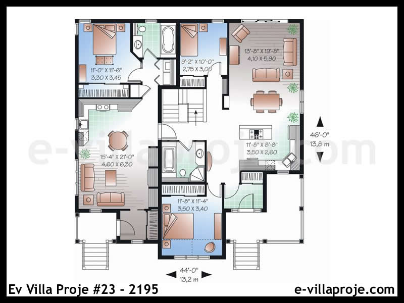 Ev Villa Proje #23 - 2195 Çelik Ev Projesi - Görsel 2