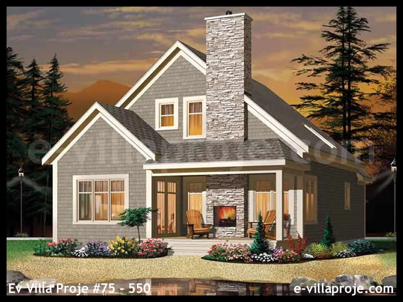 Ev Villa Proje #75 - 550 Çelik Villa Projesi 3D Mimari Tasarımı