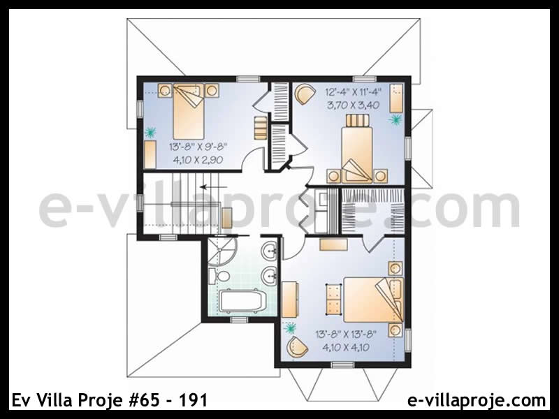 Ev Villa Proje #65 - 191 Çelik Ev Projesi - Görsel 3