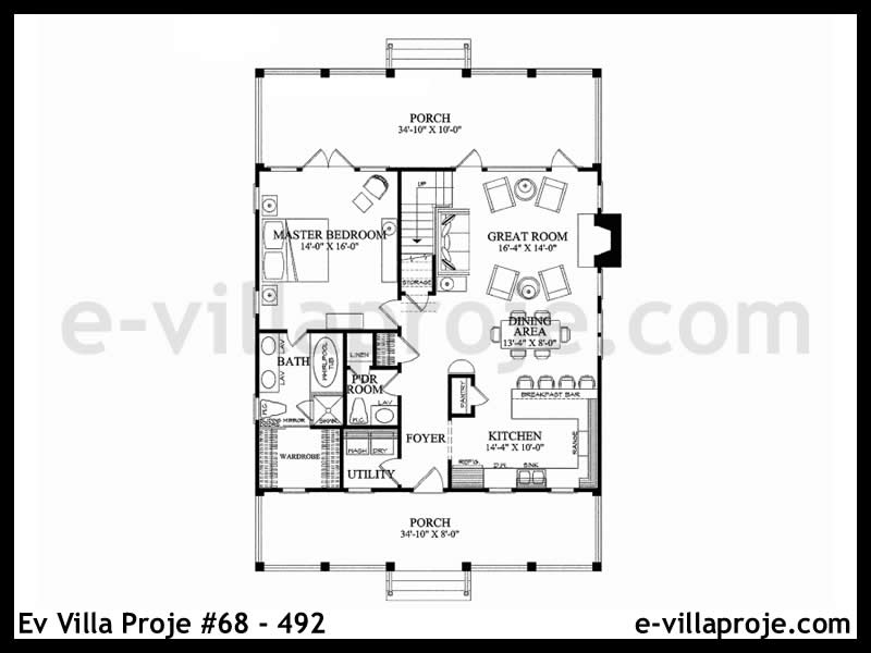 Ev Villa Proje #68 - 492 Çelik Ev Projesi - Görsel 2