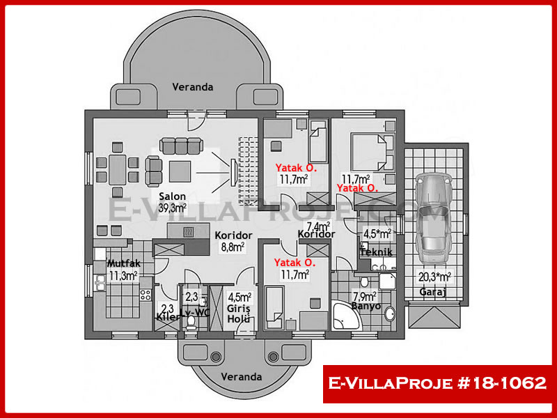 Ev Villa Proje #18 - 1062 Çelik Ev Projesi - Görsel 2