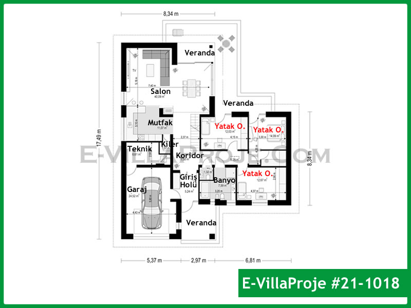 Ev Villa Proje #21 - 1018 Çelik Ev Projesi - Görsel 2