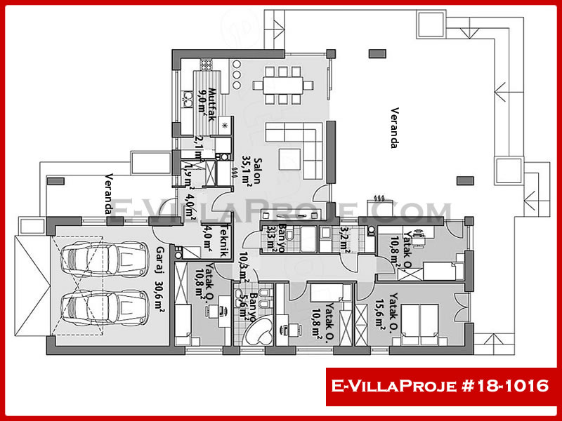Ev Villa Proje #18 - 1016 Çelik Ev Projesi - Görsel 2
