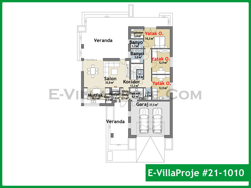 Ev Villa Proje #21 - 1010 Çelik Ev Projesi - Görsel 2