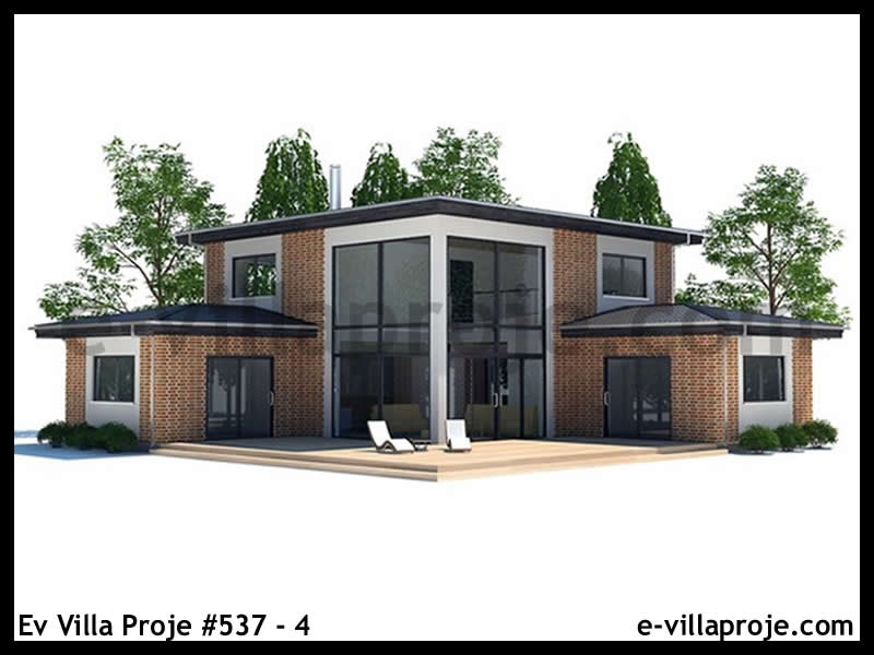 Ev Villa Proje #537 - 4 Çelik Villa Modeli ve 3D Tasarımı