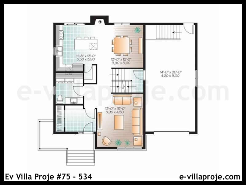 Ev Villa Proje #75 - 534 Çelik Ev Projesi - Görsel 2