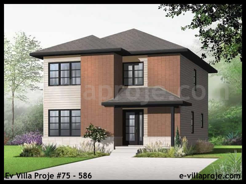 Ev Villa Proje #75 - 586 Çelik Villa Projesi 3D Mimari Tasarımı