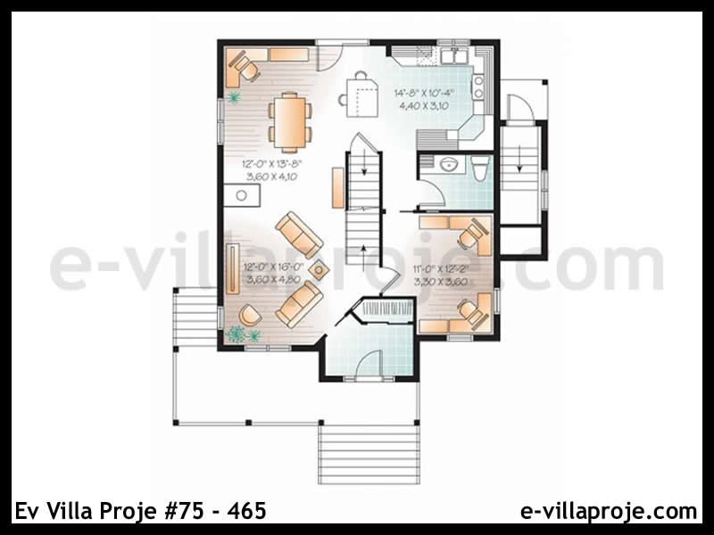 Ev Villa Proje #75 - 465 Çelik Ev Projesi - Görsel 2